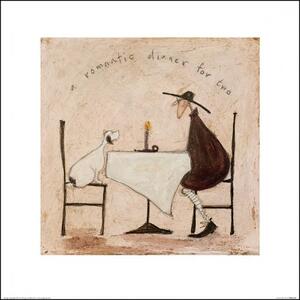Sam Toft - A Romantic Dinner For Two Reproducere, Sam Toft, (40 x 40 cm)
