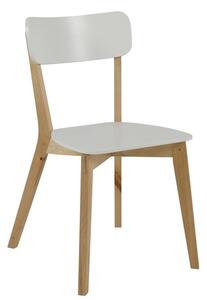 Set 2 scaune din lemn si MDF Raven White / Natural, l40,5xA48,5xH79 cm