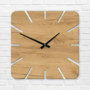 DUBLEZ | Ceas pătrat din lemn pentru perete - Quadra