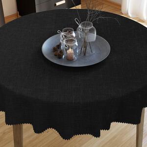 Goldea față de masă decorativă neagră - rotundă Ø 120 cm