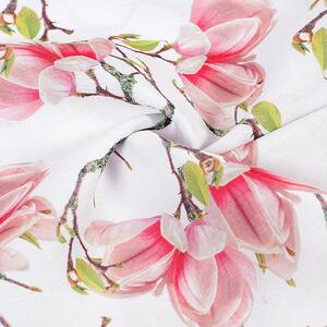 Goldea față de masă teflonată - model 064 magnolii roz - ovală 80 x 140 cm
