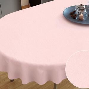 Goldea față de masă teflonată - model 103 roz - ovală 140 x 280 cm