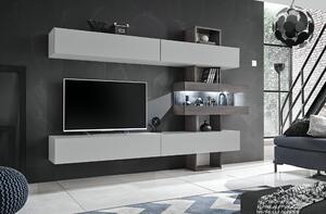 Z0ND0 Mobilier living Telma 20 DGPG TK (gri perlă + gri stejar) (cu iluminat). 1024027