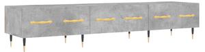 Comodă TV, gri beton, 150x36x30 cm, lemn prelucrat