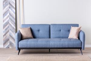 Canapea extensibila cu 3 Locuri Ron, Albastru, 225 x 90 x 100 cm