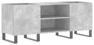 Dulap pentru discuri gri beton, 121x38x48 cm, lemn prelucrat