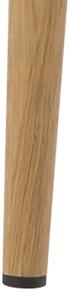 Scaun de bar tapitat cu piele ecologica si picioare din lemn Hector Maro / Stejar, Ø41xH77 cm