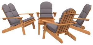 Set mobilier de grădină Adirondack, 5 piese, lemn masiv acacia