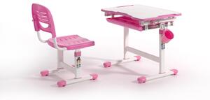 Set birou pentru copii, reglabil pe inaltime Comfortline Roz, L66,4xl47,4xH54 cm