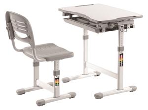 Set birou pentru copii, reglabil pe inaltime Comfortline Gri, L66,4xl47,4xH54 cm