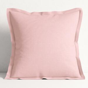 Goldea față de pernă cu tiv decorativ loneta - roz 30 x 50 cm