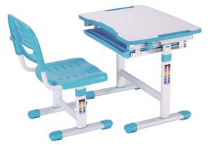 Set birou pentru copii, reglabil pe inaltime Comfortline Albastru, L66,4xl47,4xH54 cm