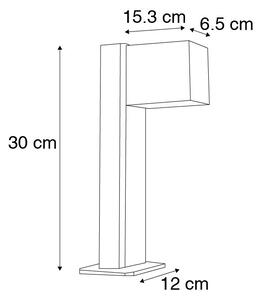 Lampă de exterior industrială în picioare antracit 30 cm IP44 - Baleno