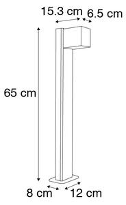 Lampă de exterior industrială în picioare gri închis 65 cm IP44 - Baleno