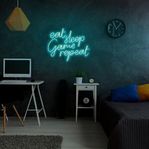 Aplica de Perete Neon eat sleep game repeat, 51 x 41 cm