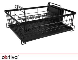 Scurgător de vase cu două niveluri și suport pentru tacâmuri – 43 cm
