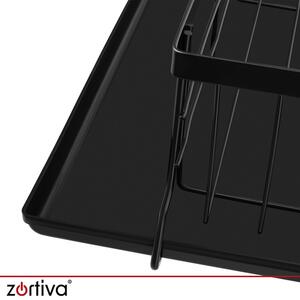 Scurgător de vase cu două niveluri și suport pentru tacâmuri – 43 cm