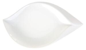 Platou asimetric 31.5x18.5cm, alb, Salsa