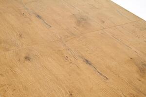 Masa extensibila din MDF si lemn, Tiamera Stejar Lancelot / Alb, L140-220xl80xH76 cm