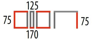 Masa extensibila din pal, Henri Stejar Sonoma / Alb, L125-170xl75xH75 cm