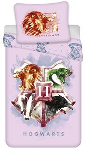 Lenjerie de pat Harry Potter - Deschisă roz | 140 x 200 cm / 70 x 90 cm