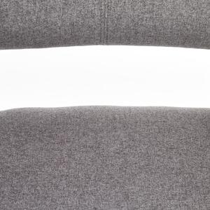 Scaun tapitat cu stofa si picioare din lemn, Kai-283 Gri / Natural, l56xA56xH80 cm