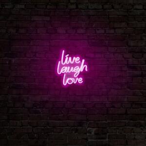 Aplica de Perete Neon Live Laugh Love, Roz