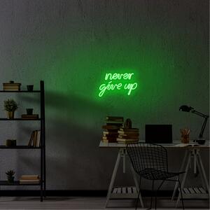 Aplica de Perete Neon Never Give Up, Verde