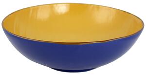 Bol din ceramica albastra cu galben 32 cm