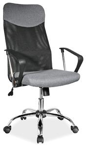 Scaun de birou ergonomic tapitat cu stofa Q-025 Grey, l62xA50xH107-116 cm