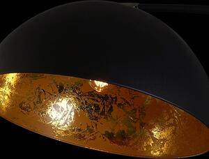 Lampa de podea Black din metal negru cu auriu 120 cm