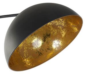 Lampa de podea Black din metal negru cu auriu 120 cm