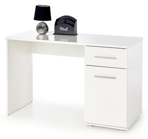 Masa de birou din pal, cu 1 sertar si 1 usa Lima B-1 Alb, L120xl55xH75 cm