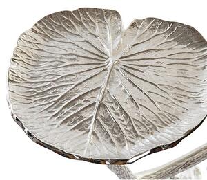 Masuta Leaf din metal argintiu 85 cm