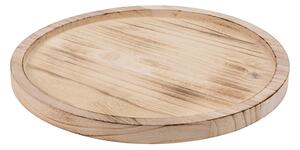 Tava rotunda Classic din lemn natur 27 cm