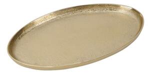 Tava ovala Serena din metal auriu 30x16 cm