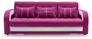 Canapea trei locuri Nicole (roz închis + alb). 1031754