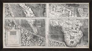 Tablou 4 piese Framed Art World Map 1507