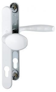 Maner usa exterior, Hoppe New York buton-maner cu sild pentru cilindru material aluminiu culoare alb, 92 x 30 mm