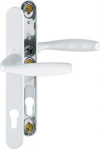 Maner pentru usa de exterior Hoppe New York, din aluminiu, latime 30 mm, interax 92 mm, culoare alb RAL 9016