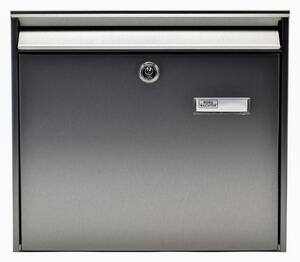 Cutie postala Premium BURG-WACHTER model Borkum 3877 din inox cu incuiere 2 chei, culoare inox 322 x 362 x 100 mm