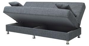 Canapea Extensibila 3 locuri ROSA, cu lada de depozitare, 190x90x98 cm, Gri