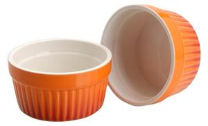 Set 2 vase pentru cuptor Cuisine din ceramica portocalie 200ml