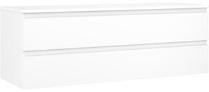 Mexen Orio, mobilier de baie sub lavoar 140 cm cu partea superioară, 2 sertare, alb mat, 91A10-14047-2-BFFC01