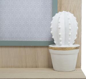 Rama foto decorativa cu sertar, din MDF Cactus Natural, 20,5 x 31 cm