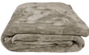 Patura de pat din microfibra Jemidi, 220 x 180 cm, Gri, Poliester, 55181.01.46