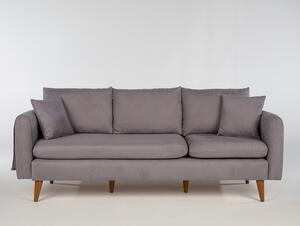 Canapea cu 3 locuri Eftal, 215 x 91 x 85 cm, Gri