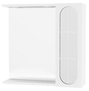 Oglinda cu dulap pentru baie Savini Due, PAL, alb, 57,1 x 58,4 x 15,1 cm