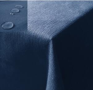 Fata de masa ovala Leinenlook Jemidi, 135 x 180 cm, Albastru, Poliester, 55272.04.21
