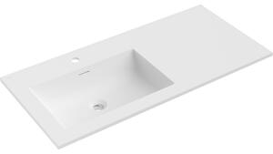 Lavoar încorporat Mexen Otis, 101 x 46,5 cm, stânga, alb mat, 25181001L